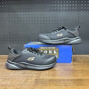 New W/ Box! Women's Skechers Work Non Metallic Black Slip Resistant Carbon Toe